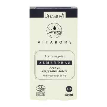 Drasanvi Vitaroms Aceite Vegetal Almendras Dulces Bio (Primera Presion Frio)Ecocert , 50 ml