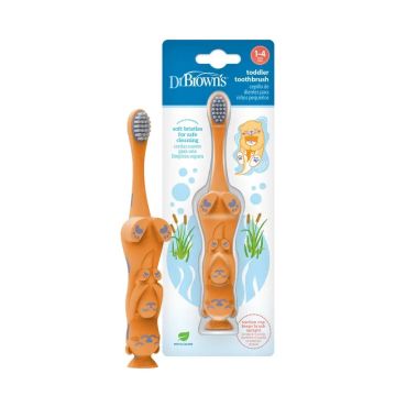 Dr.Brown'S Cepillo De Dientes De Nutria Naranja