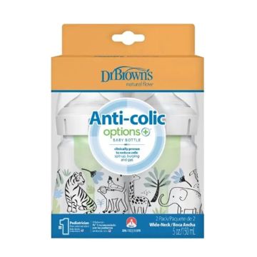 Dr.Brown'S Duplo Biberon Boca Ancha 150Ml Selva Pp Options + 2 unidades