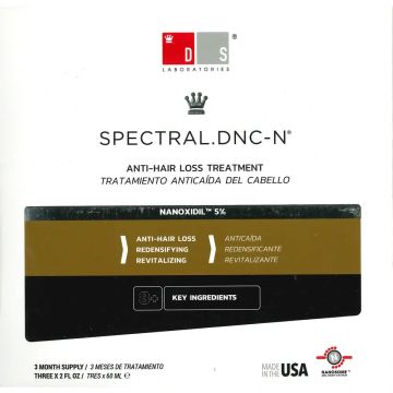 Ds Laboratories Spectral Loción Dnc-N 3 Meses Tratamiento Con Nanoxidil® 5%Contra La Caída Del Cabello, 180 ml
