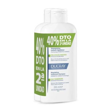 Ducray Kelual Squanorm Champú Caspa Grasa 2 X 400Ml