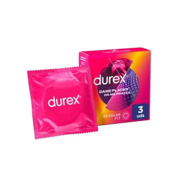 Durex Preservativos Dame Placer, Con Puntos Y Estrías Para Una EstimulaciónExtra, 3 Condones