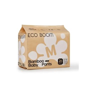 Eco Boom Pañal De Bambú Pure M, 26 unidades