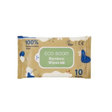 Eco Boom Paquete De Toallitas Bambú 100% Natural , 10 unidades