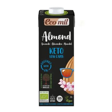 Ecomil Almond Nature Keto Bio, 1L x 6 Unidades