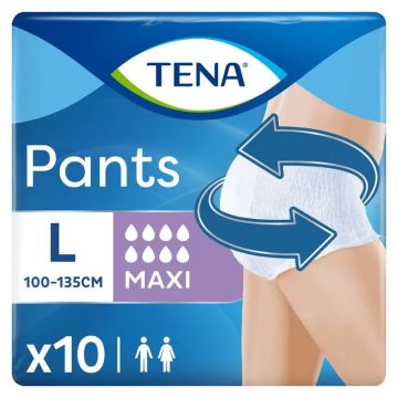 Tena Pants Maxi Talla L, 10 Unidades