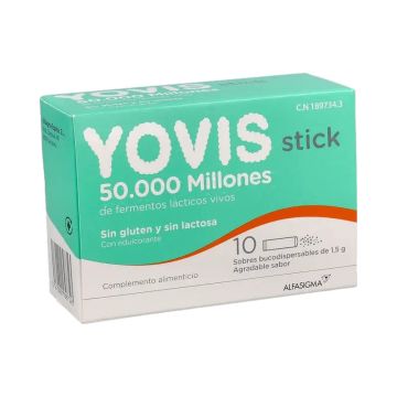 Yovis , 10 sitkcs bucodispersable