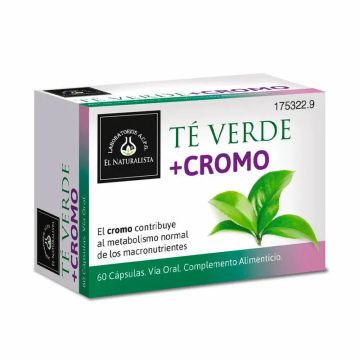 El Naturalista Te Verde + Cromo 60 cápsulas