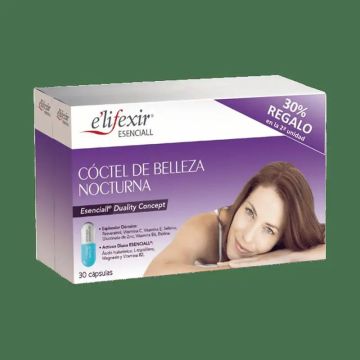 Elifexir Esenciall Coctel Belleza Nocturna Ácido Hialurónico 60 Cápsulas