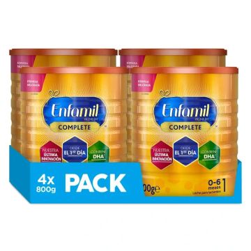 Enfamil Complete 1 Leche de Inicio, 4 X 800 gr