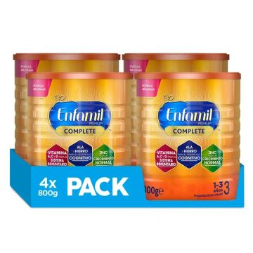 Enfamil Complete 3 Leche de Crecimiento, 4 X 800 gr