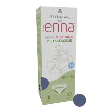 Enna Braga Menstrual Ginecological Organic Hipster - Flujo Medio, Talla M, ColorAzul / Gris
