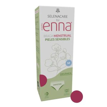 Enna Braga Menstrual Ginecological Organic Hipster - Flujo Medio, Talla M, ColorBurdeos