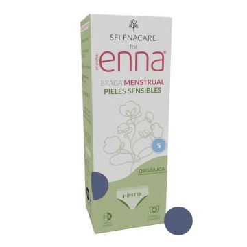 Enna Braga Menstrual Ginecological Organic Hipster - Flujo Medio, Talla S, ColorAzul / Gris