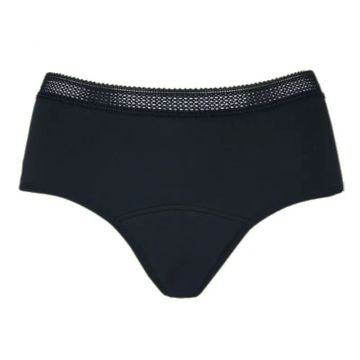 Enna Braga Menstrual Ginecological Organic Hipster - Flujo Medio, Talla S, Negro