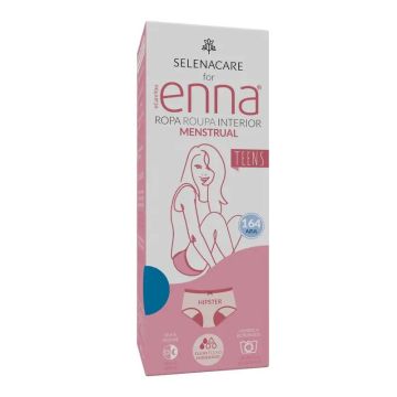 Enna Braga Menstrual Teens Hipster - Flujo Medio, 164 Cm, Azul