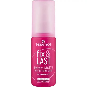 Essence Spray Fijador De Maquillaje Fix & Last Instant Matte Transparente, 50 ml