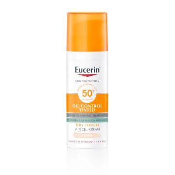 Eucerin FaceSolar Oil Control Dry Touch Gel Crema Spf50+ Tinted Light, 50 ml