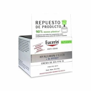 Eucerin Hyaluron Filler Triple Efecto X3 Día Fps 15 Para Piel Seca, 50 ml