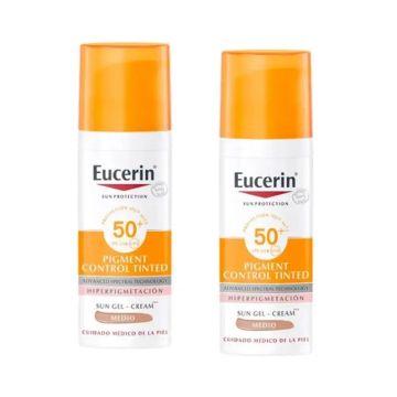 Eucerin Solar Pigment Control Tinted SPF50+ Tono Medio 50ml, 2x50ml