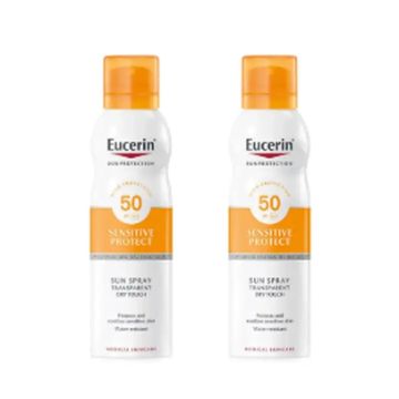 Eucerin Solar Spray Transparente Dry Touch SPF50+, 2x200 ml