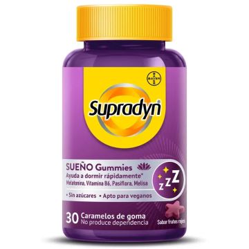 Supradyn Sueño y Serenidad Gummies Melatonina y Vit. B6, 30 Caramelos