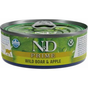 Farmina N&D Cat Prime Jabali Y Manzana Caja 30X70Gr