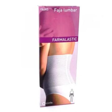 Faja Farmalastic Lumbar Velcro Blanca, Talla 2
