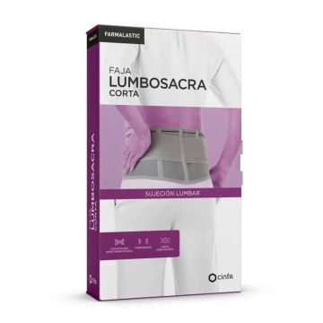 Farmalastic Faja Lumbar Doble Refuerzo, Talla 1