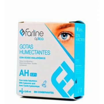 Farline Óptica Gotas Humectantes Con Ácido Hialurónico, 20 X 0X40 Ml