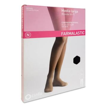 Farmalastic Media Larga Normal, Negra, Talla Pequeña