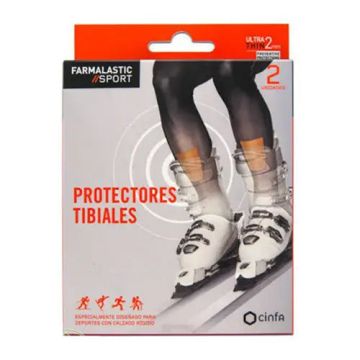 Farmalastic Spor, Talla Aposito Protectores Tibiales, 2 Unidades