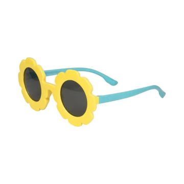 Farmamoda Gafas De Sol Para Niños Polarizadas Flor Amarillo Y Azul , 25 gr
