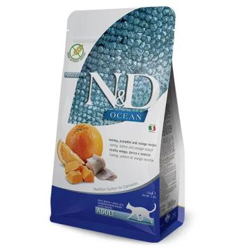 Farmina N&D Cat Ocean Calabaza Arenque 5Kg, pienso para gatos