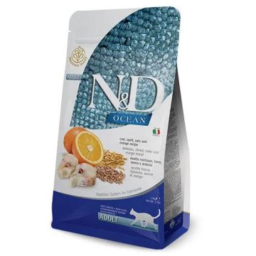Farmina N&D Cat Ocean Low Grain Bacalao 1,5Kg, pienso para gatos