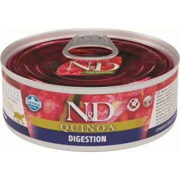 Farmina N&D Cat Quinoa Digestion Caja 24X80Gr, comida húmeda para gatos