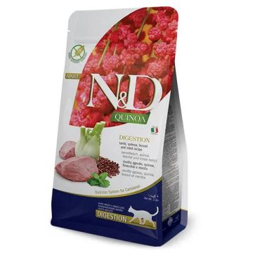 Farmina N&D Cat Quinoa Digestion Cordero 5Kg, pienso para gatos