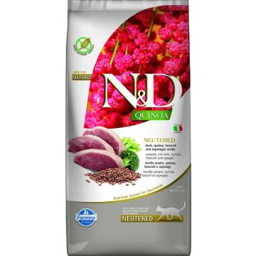 Farmina N&D Cat Quinoa Neutered Pato 5Kg, pienso para gatos