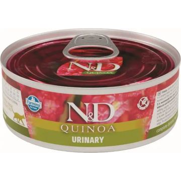 Farmina N&D Cat Quinoa Urinary Caja 24X80Gr, comida húmeda para gatos