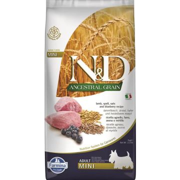 Farmina N&D Dog Ancestral Mini Cordero 7Kg, pienso para perros