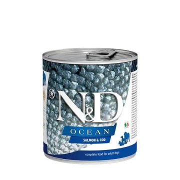 Farmina N&D Dog Ocean Salmon Bacalao Caja 6X285Gr, comida húmeda para perros