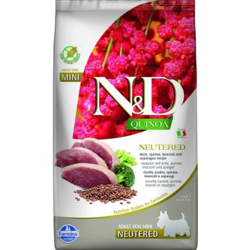 Farmina N&D Dog Quinoa Neutered Pato Mini 2,5Kg, pienso para perros