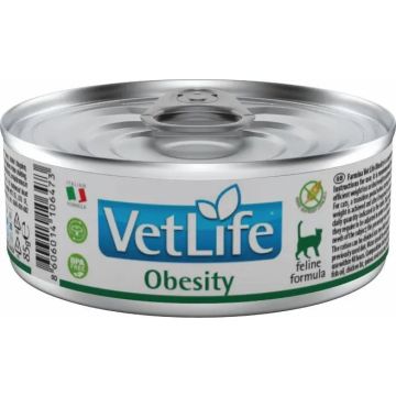 Farmina Vet Life Natural Diet Cat Obesity 12X85Gr, comida húmeda para gatos
