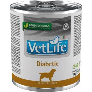 Farmina Vet Life Natural Diet Dog Diabetic 6X300Gr, comida húmeda para perros