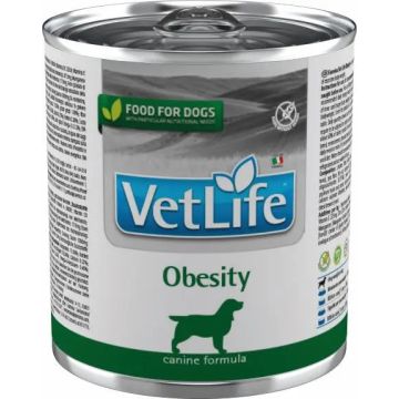 Farmina Vet Life Natural Diet Dog Obesity 6X300Gr, comida húmeda para perros