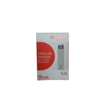 Aposan Tiras De Prueba De Glucosa De Sangre, 50 unidades