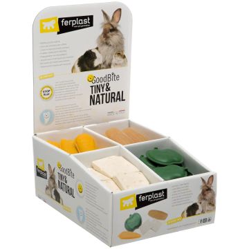 Ferplast Snack Masticable Goodbite Disp Tiny & Nat 48 Unidads
