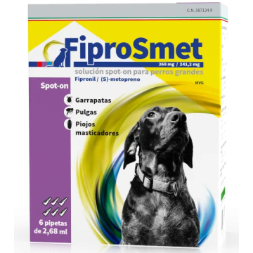 Fiprosmet Perros Grandes 6 Pipetas 2,68 Ml