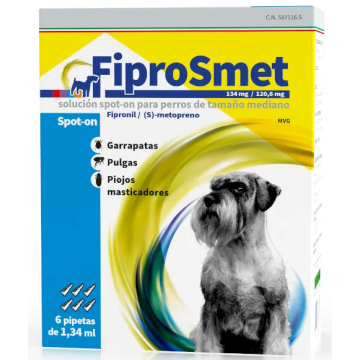 Fiprosmet Perros Medianos 6 Pipetas 1,34 ml