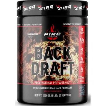 Fire Nutrition Back-Draft Preworkout Red Fruit Punch 400Gr.